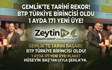 BTP’DEN GEMLİK’TE BÜYÜK BAŞARI: 1 AYDA 171 YENİ ÜYE İLE TÜRKİYE BİRİNCİLİĞİ!